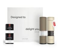 LARS NYSØM Juego de molinillos de especias y especias - Juego de molinillos de sal y pimienta con 2 latas de especias (sal, pimienta) - Una gran idea de regalo gracias a la hermosa caja de regalo