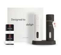 LARS NYSØM Set Regalo de Molinillos Eléctricos y 2 Tarros de Especias | Salero y Pimentero Electrico Recargables por USB - Molino de Cerámica Ajustable - 2 Tarros de Especias Bonita Caja de Regalo