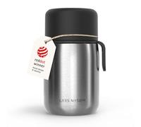 LARS NYSØM Tarro Térmico de Acero Inoxidable - Recipiente Hermético para Comida Caliente y Fría, Termo de Boca Ancha para Sopas, Trabajo y Viaje (Stainless Steel, 700ml)