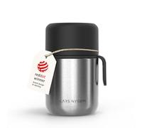 LARS NYSØM Tarro Térmico de Acero Inoxidable - Recipiente Hermético para Comida Caliente y Fría, Termo de Boca Ancha para Sopas, Trabajo y Viaje (Stainless Steel, 500ml)