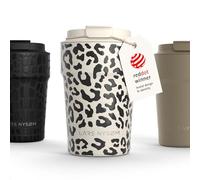 LARS NYSØM Taza térmica café para llevar 380ml | Travel Mug 0,38 L con aislante | Base de silicona antideslizante | Travel Mug de Acero Inoxidable para Café y Té (Beige, 380ml)