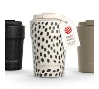 LARS NYSØM Taza térmica café para llevar 380ml | Travel Mug 0,38 L con aislante | Base de silicona antideslizante | Travel Mug de Acero Inoxidable para Café y Té (Beige, 380ml)