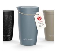 LARS NYSØM Taza Térmica para Llevar 350 ml | Travel Mug con Aislamiento | Tapa de Presión Rápida | Vaso Térmico de Acero Inoxidable Antigoteo para Café y Té (Stone Blue, 380ml)