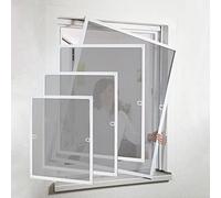 LARS360 Mosquitera para ventana con marco de aluminio, evita la infestación de insectos, permite la circulación del aire y se monta sin necesidad de perforar (120 x 140 cm, blanco)