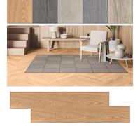 LARS360 Suelo de PVC autoadhesivo, suelo de vinilo con aspecto de madera, 91,44 x 15,24 x 0,2 cm, 2,5 m², 18 unidades, baldosas adhesivas laminadas, resistentes al agua, aislamiento acústico (roble