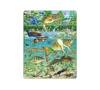 Larsen FH19 Ecosistema de Estanque de Agua Europeo, Puzzle de Marco con 50 Piezas