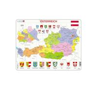Larsen K41 Mapa político de Austria, edición en Alemán, Puzzle de Marco con 70 Piezas