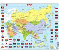 Larsen K44 Mapa político de Asia, edición en Holandés, Puzzle de Marco con 70 Piezas