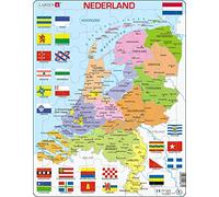 Larsen K53 Nederland, Politieke Kaart, Nederlands editie, Frame puzzel met 48 st