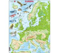 Larsen K70 Mapa físico de Europa, edición en Holandés, Puzzle (Importación USA)