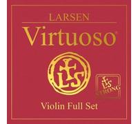 LARSEN STRINGS cuerdas para violín Virtuoso set E acero (con cabeza esférica), A aluminio y D+G plata, fuertes