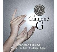 LARSEN STRINGS Violin Saiten II Cannone - 4/4 Violín - Medium - Cuerda individual G Direct & Focused, núcleo de nailon de fibra multifilamento, entorchado de plata pura, tensión 4,6/10.12