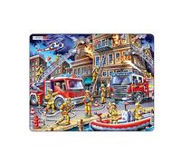 Larsen US21 Bomberos en Acción, Puzzle de Marco con 45 Piezas