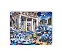 Larsen US32 Policía atrapando a los Ladrones de Bancos, edición en Neutral, Puzzle de Marco con 43 Piezas