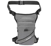 Larswon Drop Leg Bag - Bolsa de pierna para motocicleta, color gris