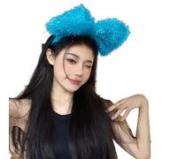 LARUISEE Bonitas bandas de pelo de oropel para cabina de fotos, diadema de gran tamaño, diadema de fiesta, diadema de princesa para festivales de música, diadema de Navidad