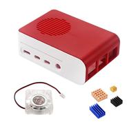 LARUISEE Caja de ABS de refrigeración eficiente, disipadores de calor opcionales para Raspberry Pi4, carcasa de ABS para RaspberryPi4, funda de fácil instalación, funda ventilada para Raspberry Pi4