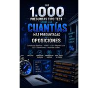 LAS 1.000 PREGUNTAS TIPO TEST SOBRE LAS CUANTÍAS MÁS PREGUNTADAS EN OPOSICIONES: Constitución Española · TREBEP · LCSP · Régimen Local · LGT · Subvenciones · Haciendas Locales