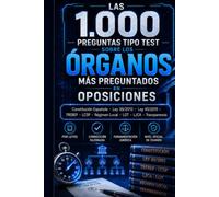LAS 1.000 PREGUNTAS TIPO TEST SOBRE LOS ÓRGANOS MÁS PREGUNTADOS EN OPOSICIONES: Constitución Española · Ley 39/2015 · Ley 40/2015 · TREBEP · LCSP · Régimen Local · LGT · LJCA · Transparencia