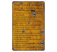 Las 10 Razones Principales Por Las Que Los Hombres Prefieren Letrero De Lata Vintage Cartel De Metal Divertido Placa Metálica Para Jardín Pared Restaurante 20X30Cm
