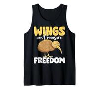 Las alas de Kiwi no Pueden medir la Libertad Kiwi Bird Camiseta sin Mangas