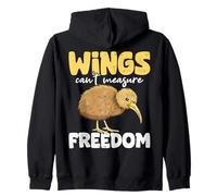 Las alas de Kiwi no Pueden medir la Libertad Kiwi Bird Sudadera con Capucha