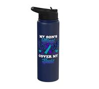 Las alas de mi hijo cubren la conciencia de prevención del suicidio de mi corazón Stainless Steel Insulated Water Bottle