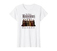 Las amas de casa Tudor de Enrique VIII Gracioso Camiseta gráfica económica, Mujer, Blanco, XS