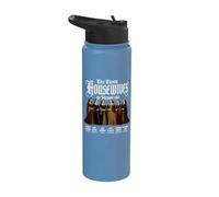 Las amas de casa Tudor de Enrique VIII letras blancas divertidas Stainless Steel Insulated Water Bottle