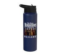 Las amas de casa Tudor de Enrique VIII letras blancas divertidas Stainless Steel Insulated Water Bottle