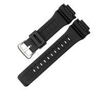 Las bandas de reloj de silicona negra elástica duradera adecuados para Casio AQS810 AQ-S810/AEQ-110/W735H/STL-S100 Sports Strap Store Store Interesting life