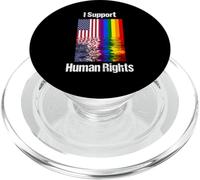 Las Banderas apoyan los Derechos Humanos Orgullo Gay Reflexión Diversidad PopSockets PopGrip para MagSafe
