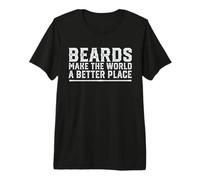 Las Barbas pogonófilas Hacen del Mundo un Lugar Mejor para la Vida de la Barba Camiseta Premium