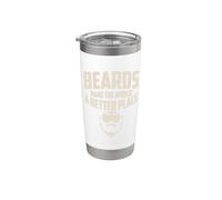 Las barbas pogonófilas hacen del mundo un lugar mejor para la vida de la barba Vaso térmico de acero inoxidable de doble pared