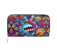 Las bolsas de mano de cuero con cremallera y tarjetero de cola de ballena son perfectas para viajes o uso diario, Animales extraños, Talla única