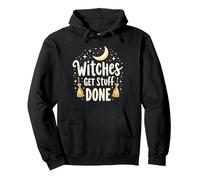Las Brujas Hacen Cosas motivación mágica iluminada por la Luna Sudadera con Capucha, Unisex para Adultos, Negro, L