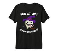 Las Brujas Reales se cepillan los Dientes Diente Monstruo Halloween Camiseta Premium