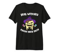 Las Brujas Reales se cepillan los Dientes Diente Monstruo Halloween Camiseta Premium