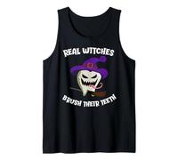 Las Brujas Reales se cepillan los Dientes Diente Monstruo Halloween Camiseta sin Mangas