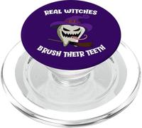 Las Brujas Reales se cepillan los Dientes Diente Monstruo Halloween PopSockets PopGrip para MagSafe