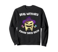 Las Brujas Reales se cepillan los Dientes Diente Monstruo Halloween Sudadera