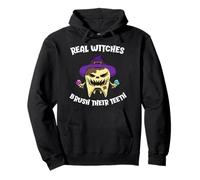 Las Brujas Reales se cepillan los Dientes Diente Monstruo Halloween Sudadera con Capucha