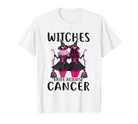 Las Brujas se unen contra el cáncer de Mama, Rosa, Octubre, Halloween Camiseta