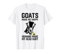 Las Cabras lamancha me Hacen Feliz los Humanos me Duele la Camiseta gráfica económica