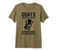 Las Cabras lamancha me Hacen Feliz los Humanos me Duele la Camiseta Premium