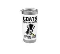 las cabras lamancha me hacen feliz los humanos me duele la Vaso térmico de acero inoxidable de doble pared
