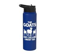 «Las cabras llaman, debo irme», cita divertida de Goat Farmer Stainless Steel Insulated Water Bottle