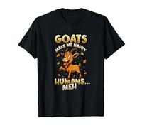 Las cabras me hacen feliz Los humanos Meh Amante de las cabras Camiseta