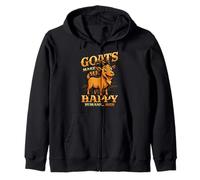 Las cabras me hacen feliz Los humanos Meh Amante de las cabras Sudadera con Capucha