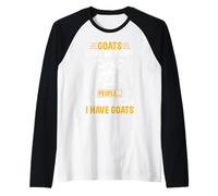 Las Cabras me Hacen Feliz, pues por eso Tengo Cabras Camiseta Manga Raglan